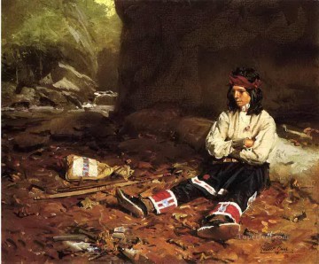 William Gilbert Gaul xx El joven cazador Indiana Pinturas al óleo